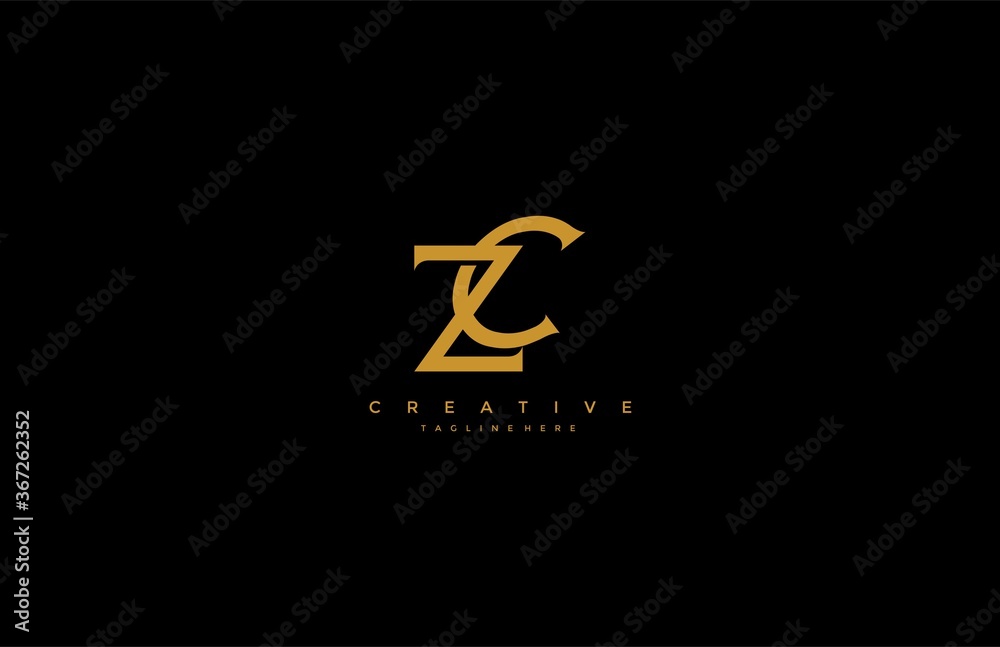 Elegant ZC Letter Linked Monogram Logo Design Elegant ZC Letter Linked Monogram Logo Design