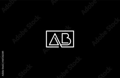 Hipster Logotype Monogram Letter AB