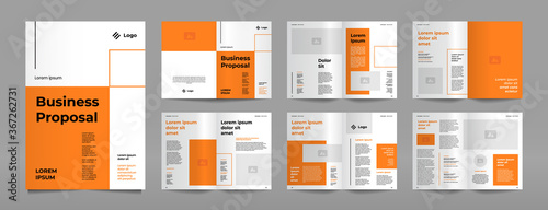 Business proposal brochure design template photo