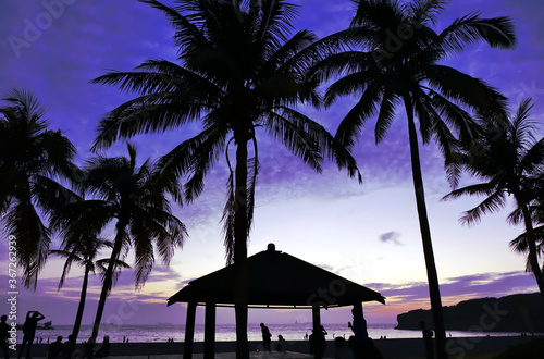Tropical Beach and Sky at Dusk