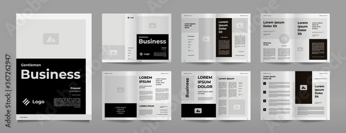 Business proposal brochure design template photo