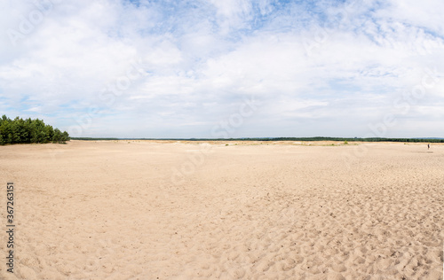 Panorama of Bledowska Desert in Klucze  Poland 