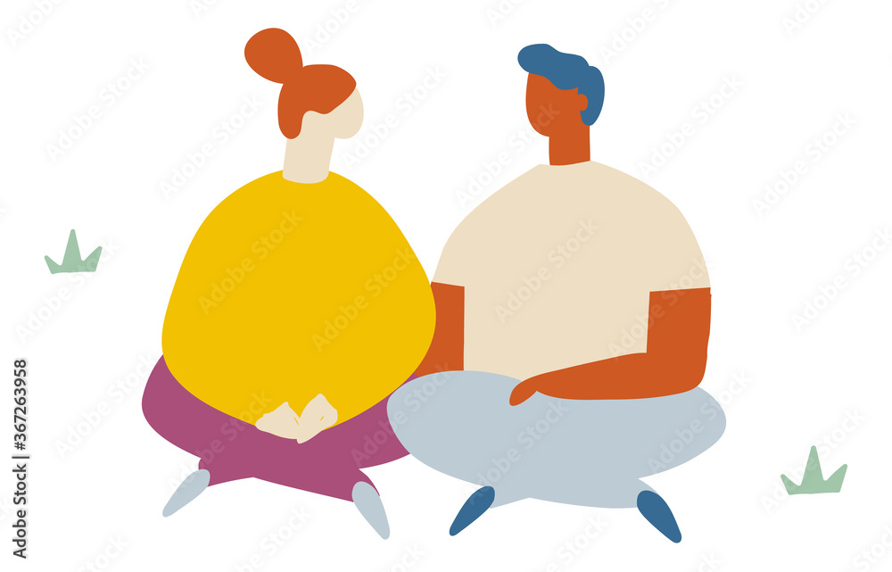 Couple Flat Vector Couple Flat Vector