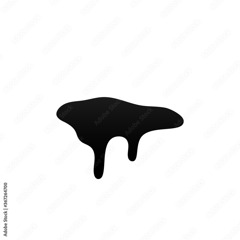 Drip paint. Ink stain. Drop melt liquid isolated on white background. Splash of chocolate, oil, blood. Black graffiti. Splatter syrup, candy sauce, caramel. Color easy to edit. Vector illustration Drip paint. Ink stain. Drop melt liquid isolated on white background. Splash of chocolate, oil, blood. Black graffiti. Splatter syrup, candy sauce, caramel. Color easy to edit. Vector illustration