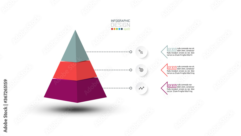 Vecteur Stock Vector design diagram presentation on pyramid layer shape ...
