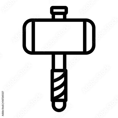 Carpenter sledge hammer icon. Outline carpenter sledge hammer vector icon for web design isolated on white background