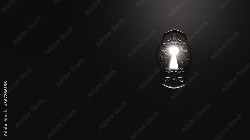 Keyhole with Light Grow Bring for Opening Unlock Power Stock Photo - Image  of enter, idea: 158394510