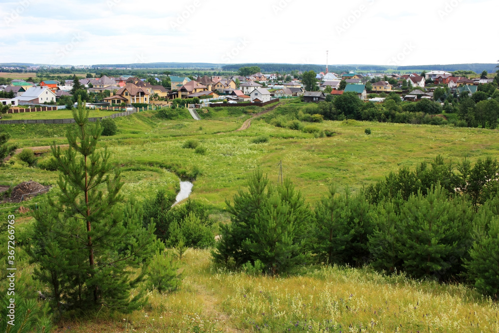 The village is at the edge of the forest The village is at the edge of the forest