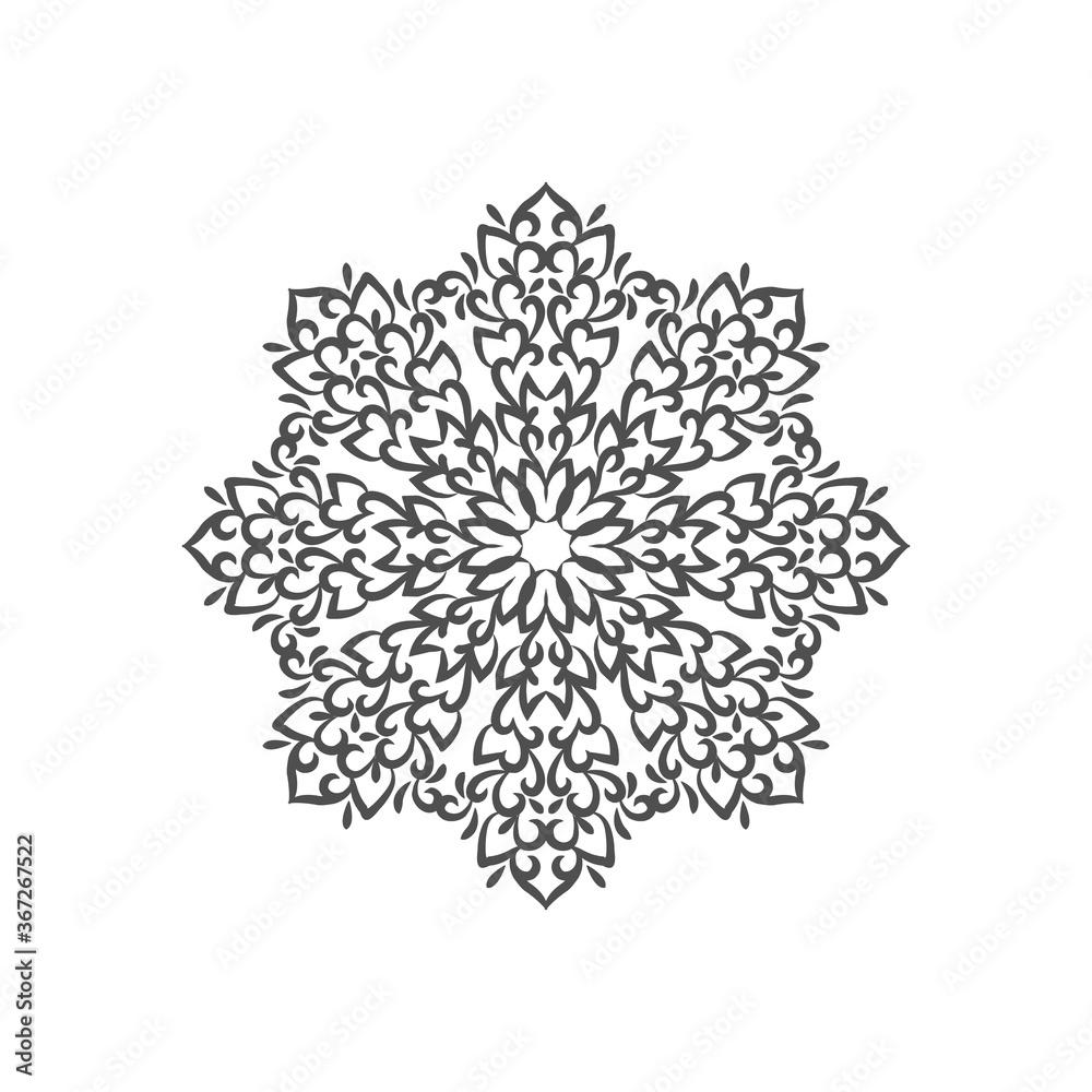 Abstract elegant decorative mandala design vector