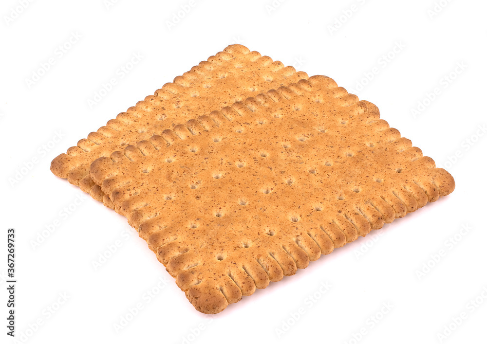 Tasty biscuits with bran on a white background Tasty biscuits with bran on a white background
