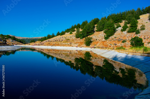 water reservoir in the Lebanon cedar mountains