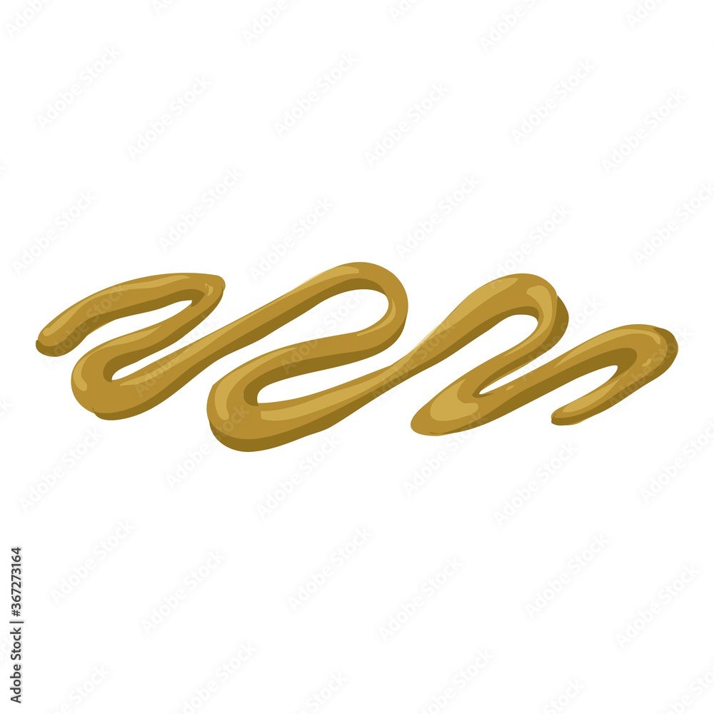 Burger mustard icon. Cartoon of burger mustard vector icon for web design isolated on white background Burger mustard icon. Cartoon of burger mustard vector icon for web design isolated on white background
