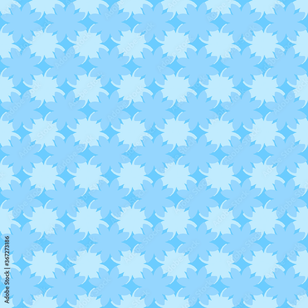 Fototapeta seamless pattern with blue flowers