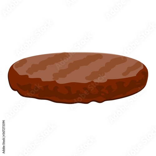 Burger meat icon. Cartoon of burger meat vector icon for web design isolated on white background