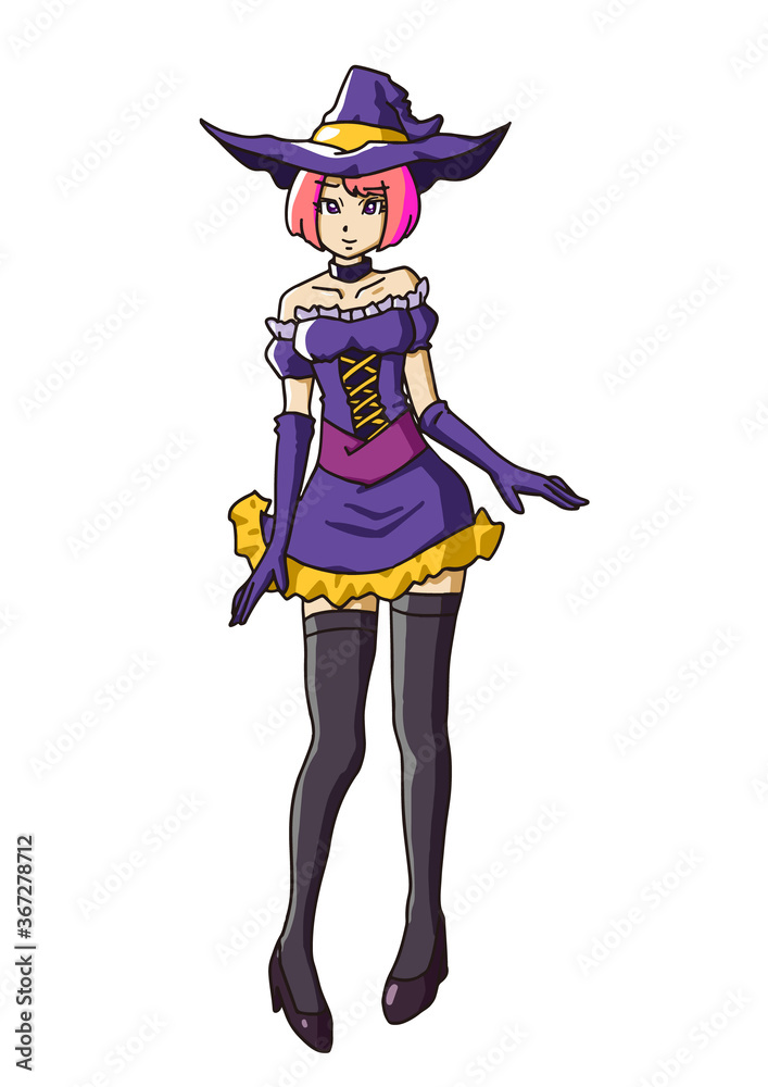 魔女コスプレの女の子 魔女コスプレの女の子