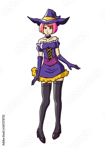 魔女コスプレの女の子