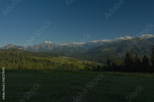 The Tatras seen from the clearing in Bukowina Tatrzanska. Summer in the Tatras. © Tomek