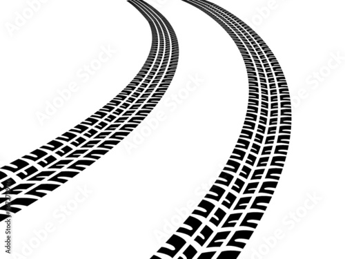 Tire track background vector