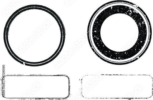 Grunge post Stamps Collection, . Banners, Insignias , Logos, Icons, Labels and Badges Set . vector distress textures.blank shapes.