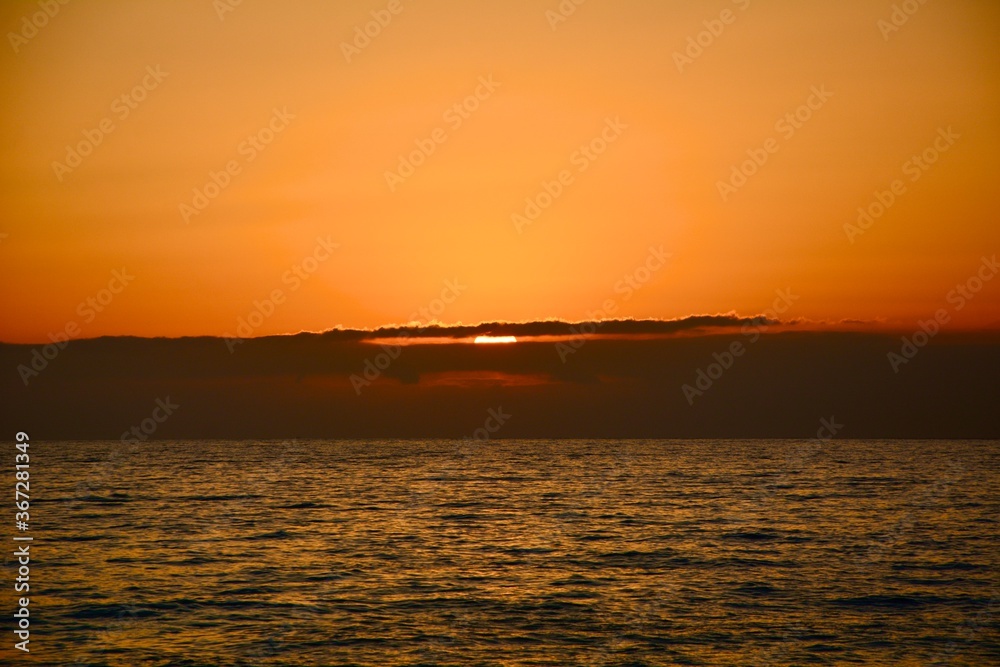 sunset over the sea