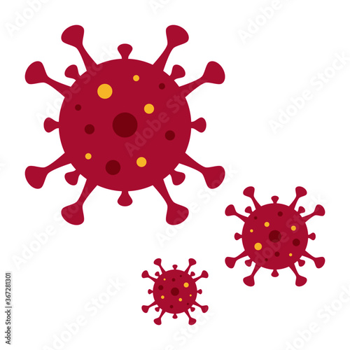 A vector illustration of viruses