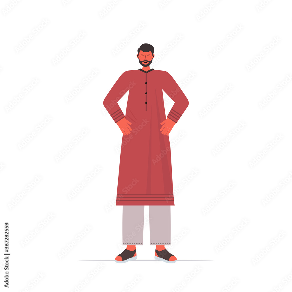 arabic man in traditional clothes arab male cartoon character standing pose full length isolated vector illustration arabic man in traditional clothes arab male cartoon character standing pose full length isolated vector illustration