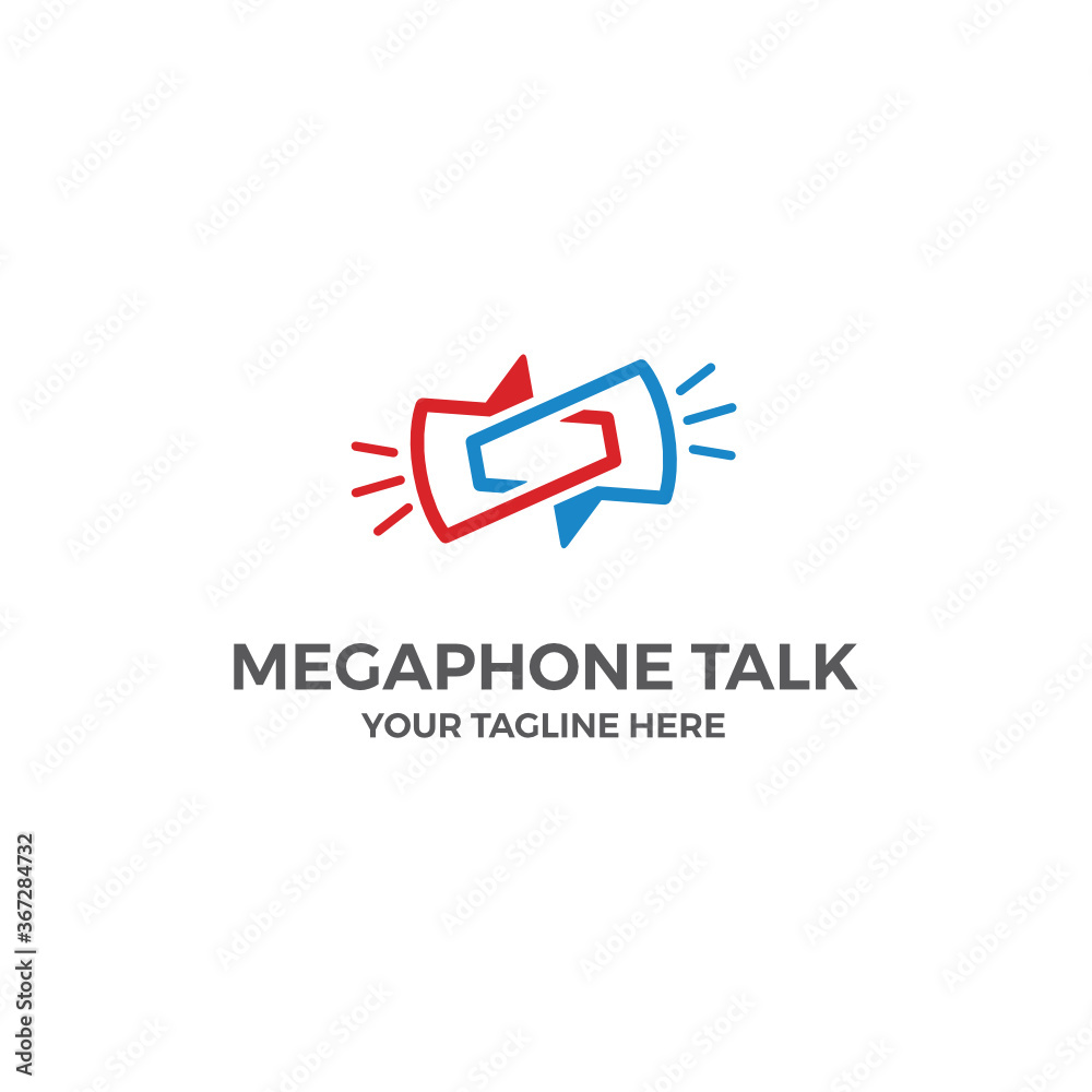 Chat Megaphone Policy Talk Conversation Community Vector Abstract Illustration Logo Icon Design Template Element