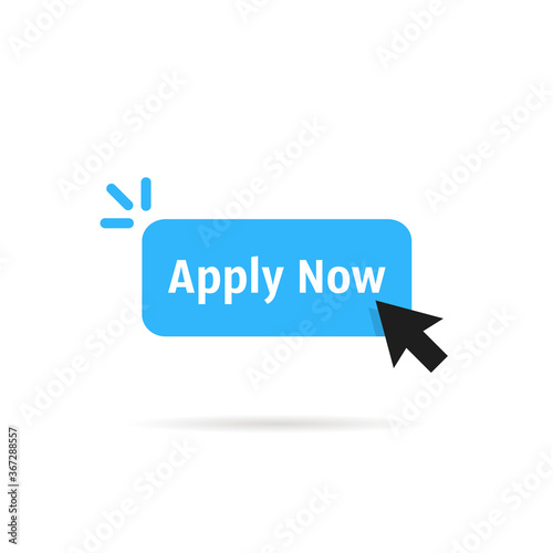 blue apply now simple button