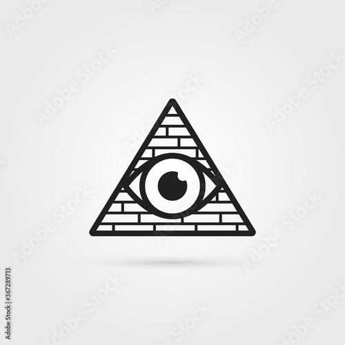 black secret society logo with shadow
