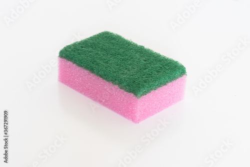Sponge for washing dishes isolated on white background