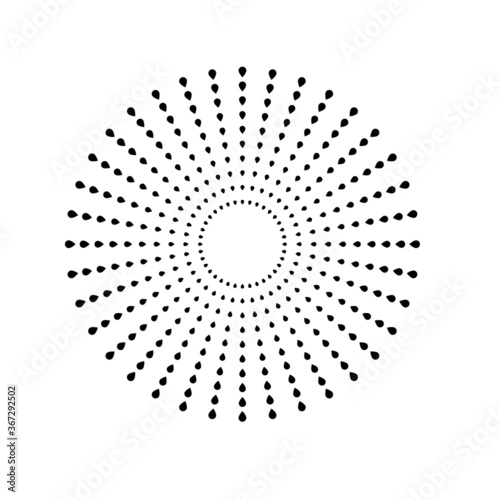 Radial speed Lines in Circle Form for comic books . fireworks Explosion background . Vector Illustration . Starburst
 round Logo . Circular Design element . Abstract Geometric star rays . Sunburst .