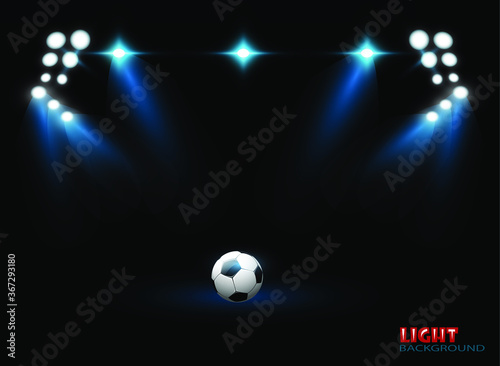 Bright stadium arena lights vector design. Vector illumination
