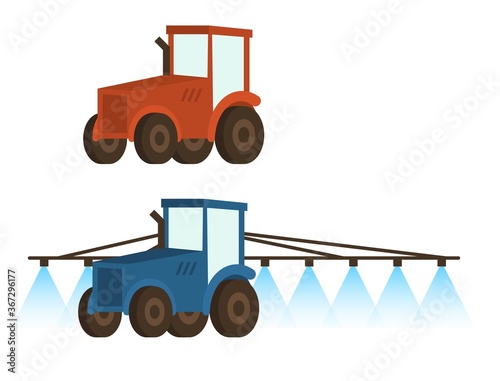 Tractors vector farm agriculture tractor vehicle.