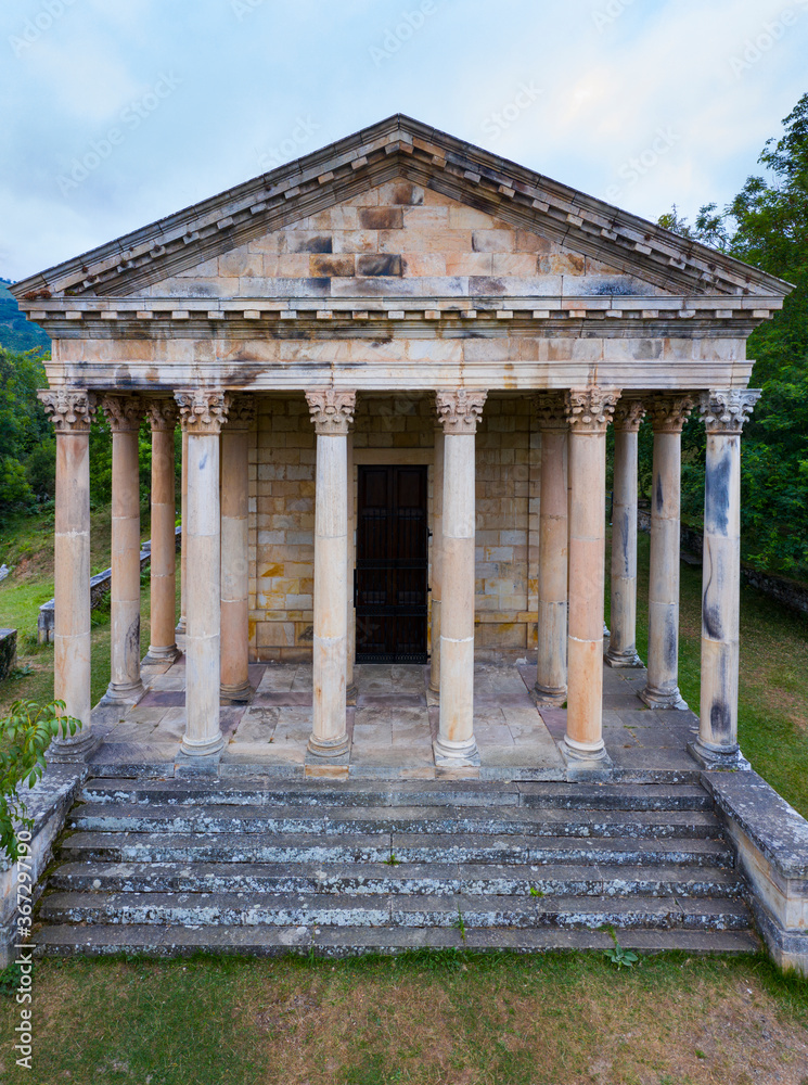 Neoclassical church of San Jorge in Las Fraguas, Arenas de Iguña. Besaya Valley, Cantabria, Spain, Europe
