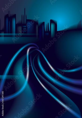 Light trails on the street ...