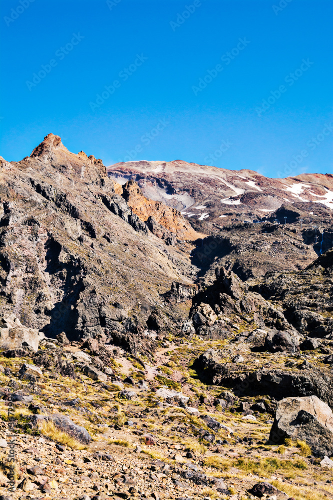 Sharp mountain ridge at Mt Ruapehu, New Zealand Sharp mountain ridge at Mt Ruapehu, New Zealand