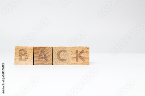 spelling of the word back on wood