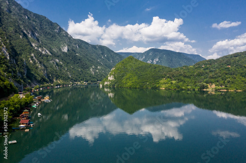 Percac lake view in Serbia