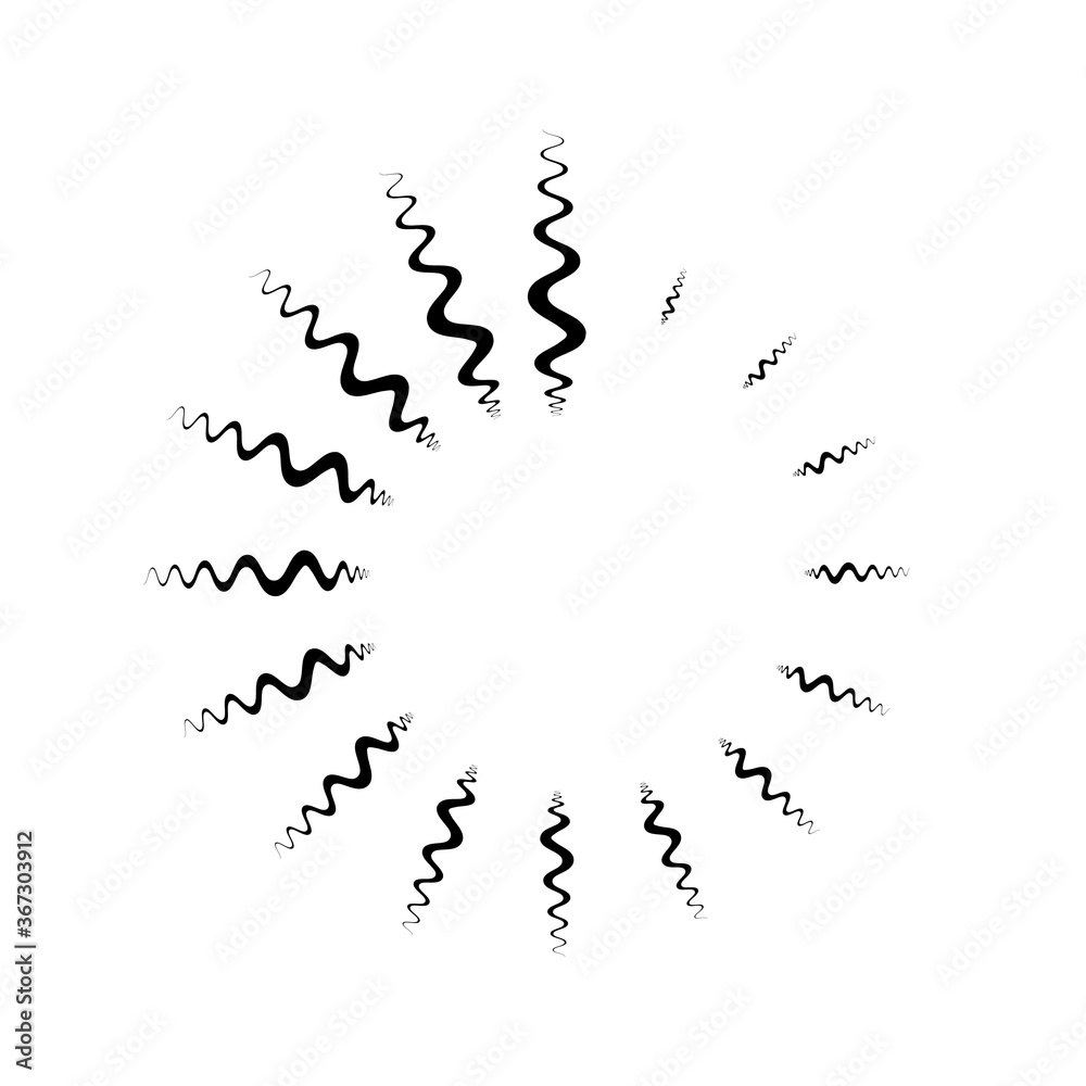 Fototapeta premium Radial speed Lines in Circle Form for comic books . Explosion background . Vector Illustration .Technology round Logo . Circular Design element . Abstract Geometric shape . Sunburst .