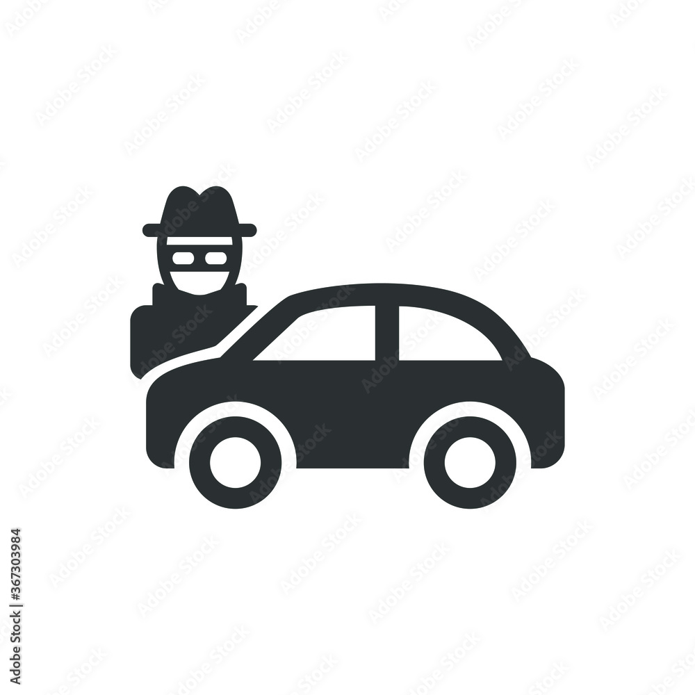 Car thief icon