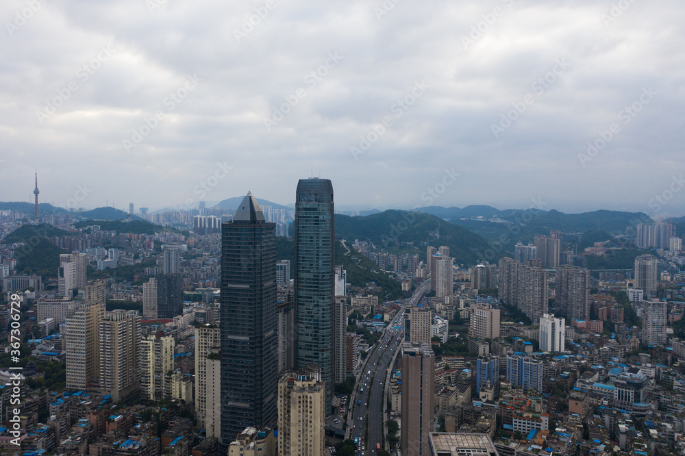 Aerial view of modern city 