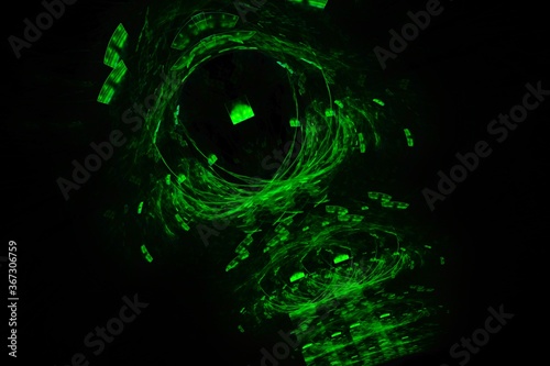 green abstract fractal background