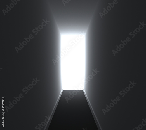 Abstract home interiors, copy space mockup illustration, original 3d rendering