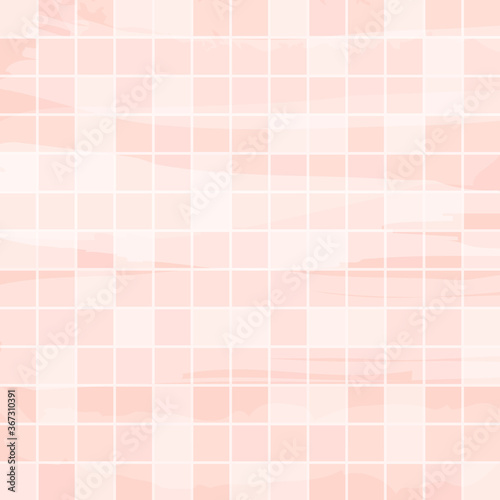 Vector pink tile background. Ceramic mosaic abstract illustration