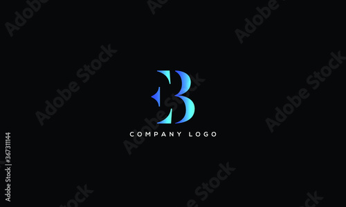 Abstract unique modern alphabet letter icon logo EB photo