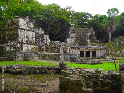 Quadro em tela Mexico, Yucatan, Quintana Roo region, Mayan archeological site of Muyil (known a