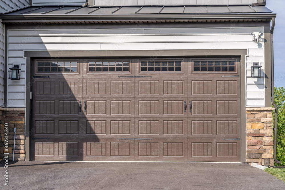 Double Car Classic Insulated Steel, Add Windows To Garage Door Panels