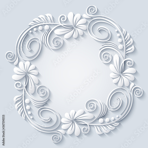 Wallpaper Mural Abstract vector ornamental nature vintage frame. Torontodigital.ca