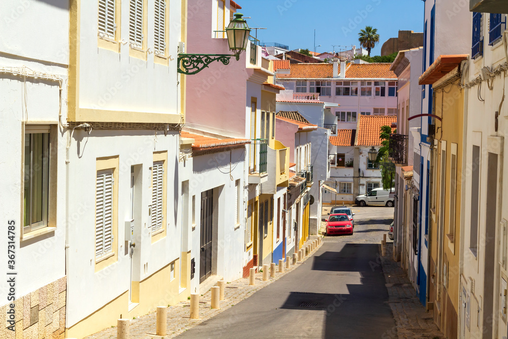 Street in Lagos, Algarve region, South of Portugal.