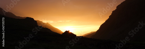 Sunset over Anglesey from Llanberis Pass © Paul